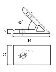 45 deg corner bracket 3030 drawings